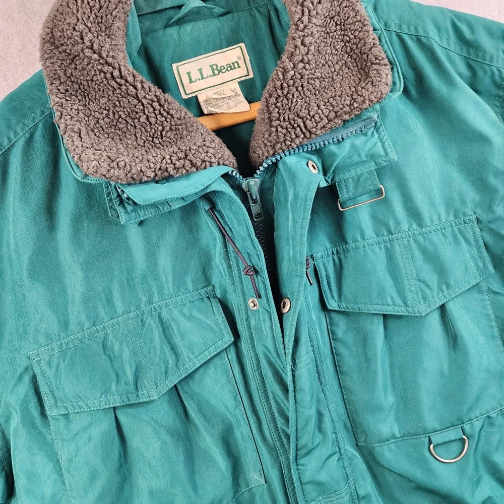 Vintage‎ L.L. Bean Sherpa Collar Primaloft Field Jacket Outdoor Utility Parka L